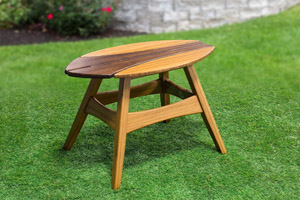 Surf Hang Ten End Table — Bamboo #12 Autumn Haze