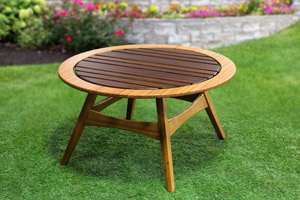 Surf Chat Table — Bamboo #12 Autumn Haze/#30 Mocha Nut